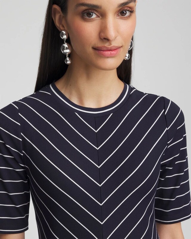 Striped Ponte Maxi Dress - image 4